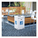 Waste And Recycling Bin, 42 Gal, White, 10-carton