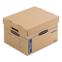 Smoothmove Maximum Strength Moving Boxes, Small, Half Slotted Container (hsc), 15" X 15" X 12", Brown Kraft-blue, 8-pack