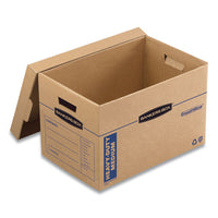 Smoothmove Maximum Strength Moving Boxes, Medium, Half Slotted Container (hsc), 18.5" X 12.25" X 12", Brown Kraft-blue, 8-pk