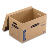 Smoothmove Maximum Strength Moving Boxes, Medium, Half Slotted Container (hsc), 18.5" X 12.25" X 12", Brown Kraft-blue, 8-pk