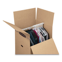 Smoothmove Wardrobe Box, Regular Slotted Container (rsc), 24" X 24" X 40", Brown Kraft-blue, 3-carton