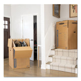 Smoothmove Wardrobe Box, Regular Slotted Container (rsc), 24" X 24" X 40", Brown Kraft-blue, 3-carton