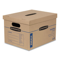 Smoothmove Classic Moving & Storage Boxes, Assorted Sizes, Half Slotted Container (hsc), Brown Kraft-blue, 12-carton