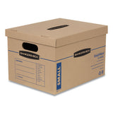 Smoothmove Classic Moving & Storage Boxes, Assorted Sizes, Half Slotted Container (hsc), Brown Kraft-blue, 12-carton