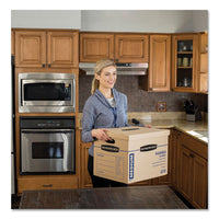 Smoothmove Classic Moving & Storage Boxes, Medium, Half Slotted Container (hsc), 18" X 15" X 14", Brown Kraft-blue, 8-carton
