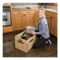 Smoothmove Classic Moving & Storage Boxes, Medium, Half Slotted Container (hsc), 18" X 15" X 14", Brown Kraft-blue, 8-carton