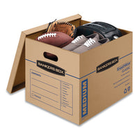 Smoothmove Classic Moving & Storage Boxes, Medium, Half Slotted Container (hsc), 18" X 15" X 14", Brown Kraft-blue, 8-carton