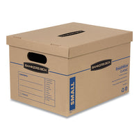 Smoothmove Classic Moving & Storage Boxes, Large, Half Slotted Container (hsc), 21" X 17" X 17", Brown Kraft-blue, 5-carton