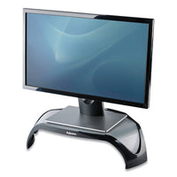 Smart Suites Corner Monitor Riser, 18 1-2 X 12 1-2 X 5 1-8, Black-clear Frost