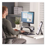 Smart Suites Corner Monitor Riser, 18 1-2 X 12 1-2 X 5 1-8, Black-clear Frost