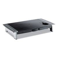 Office Suites Premium Monitor Riser, 27 X 14 X 4 1-4, Black-silver