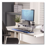 Office Suites Premium Monitor Riser, 27 X 14 X 4 1-4, Black-silver