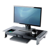 Office Suites Premium Monitor Riser, 27 X 14 X 4 1-4, Black-silver