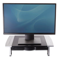 Standard Monitor Riser, 19 7-8 X 14 1-16 X 6 1-2, Black-silver