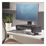 Adjustable Monitor Riser With Storage Tray, 16 X 9 3-8 X 6, Black Pearl