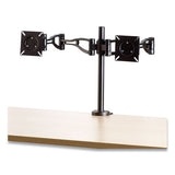 Desk-mount Dual Monitor Arm, Supports 24 Pounds, Black