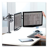 Desk-mount Dual Monitor Arm, Supports 24 Pounds, Black