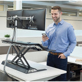 Lotus Dx Sit-stand Workstation, 32.75w X 24.25d X 22.5h, Black