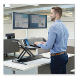 Lotus Dx Sit-stand Workstation, 32.75w X 24.25d X 22.5h, Black