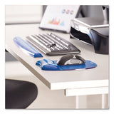 Gel Crystals Mouse Pad With Wrist Rest, 7.87" X 9.18", Blue