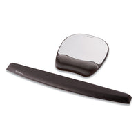 Memory Foam Mouse Pad Wrist Rest, 7 15-16 X 9 1-4, Black-silver