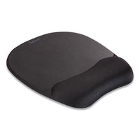 Mouse Pad W-wrist Rest, Nonskid Back, 7 15-16 X 9 1-4, Black