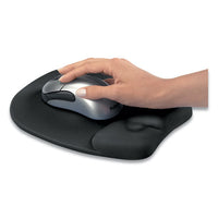 Mouse Pad W-wrist Rest, Nonskid Back, 7 15-16 X 9 1-4, Black