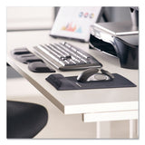 Ergonomic Memory Foam Wrist Rest W-attached Mouse Pad, Black