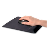 Ergonomic Memory Foam Wrist Support W-attached Mouse Pad, Black