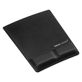 Ergonomic Memory Foam Wrist Support W-attached Mouse Pad, Black