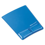 Gel Wrist Support W-attached Mouse Pad, Blue