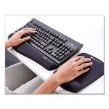 Plushtouch Mouse Pad With Wrist Rest, Foam, Black, 7.25 X 9.38