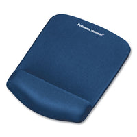 Plushtouch Mouse Pad With Wrist Rest, Foam, Blue, 7 1-4 X 9-3-8