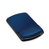 Gel Mouse Pad With Wrist Rest, 6.25" X 10.12", Black-sapphire