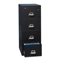 Four-drawer Vertical File, 20.81w X 31.56d X 52.75h, Ul 350° For Fire, Legal, Black