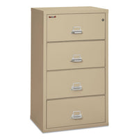 Four-drawer Lateral File, 31.13w X 22.13d X 52.75h, Ul Listed 350°, Letter-legal, Parchment