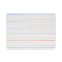 Magnetic Two-sided Red And Blue Ruled Dry Erase Board, 12 X 9, Ruled White Front, Unruled White Back, 12-pack