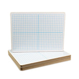 Graphing Two-sided Dry Erase Board, 12 X 9, Xy Axis Front, White Back, 12-pack