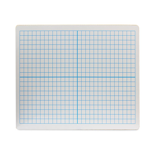 Graphing Two-sided Dry Erase Board, 12 X 9, Xy Axis Front, White Back, 12-pack