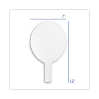 Dry Erase Paddle, 12 X 7, White, 12-pack