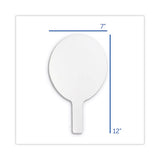 Dry Erase Paddle, 12 X 7, White, 12-pack