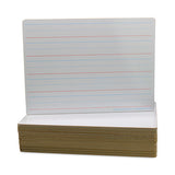 Two-sided Red And Blue Ruled Dry Erase Board, 12 X 9, Ruled White Front, Unruled White Back, 24-pack