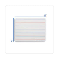 Two-sided Red And Blue Ruled Dry Erase Board, 12 X 9, Ruled White Front, Unruled White Back, 24-pack