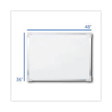 Framed Dry Erase Board, 48 X 36, White, Silver Aluminum Frame