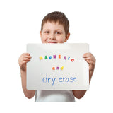 Magnetic Dry Erase Board Set, 12 X 9, White, Black Markers, 12-pack