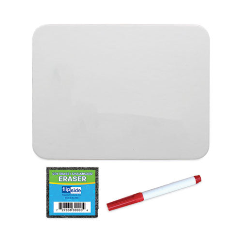 Dry Erase Board Set, 12 X 9, White, Assorted Color Markers, 12-pack