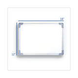 Dual-sided Desktop Dry Erase Board, 18 X 12, White Surface With Aluminum Frame