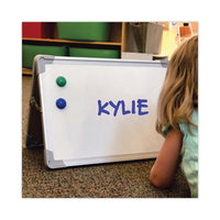 Dual-sided Desktop Dry Erase Board, 18 X 12, White Surface With Aluminum Frame