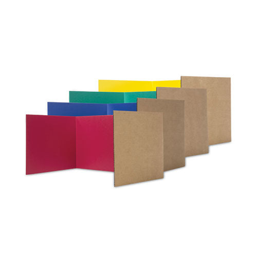 Study Carrel, 48 X 12, Assorted Colors, 24-pack