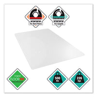 Cleartex Megamat Heavy-duty Polycarbonate Mat For Hard Floor-all Carpet, 46 X 60, Clear
